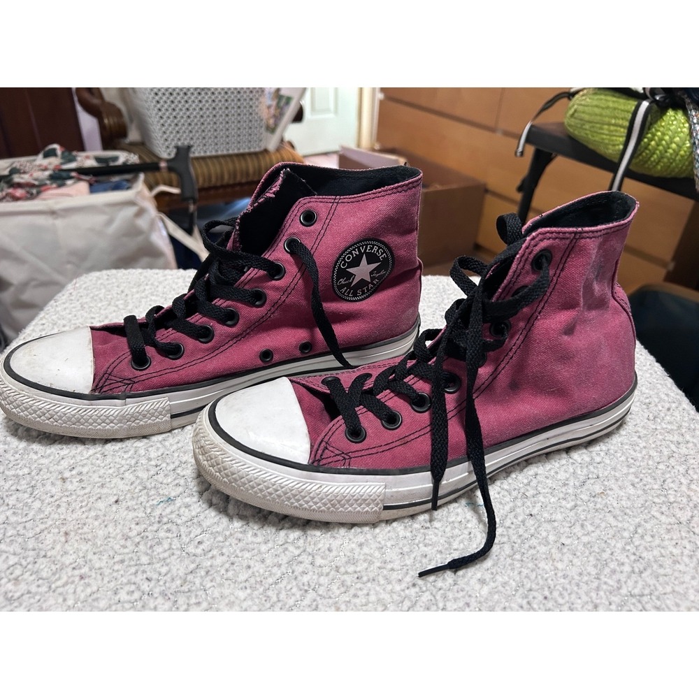 Converse Chuck Taylor All Star High Top Sneakers Pink Black Mens Sz‎ 7 - Picture 2 of 5